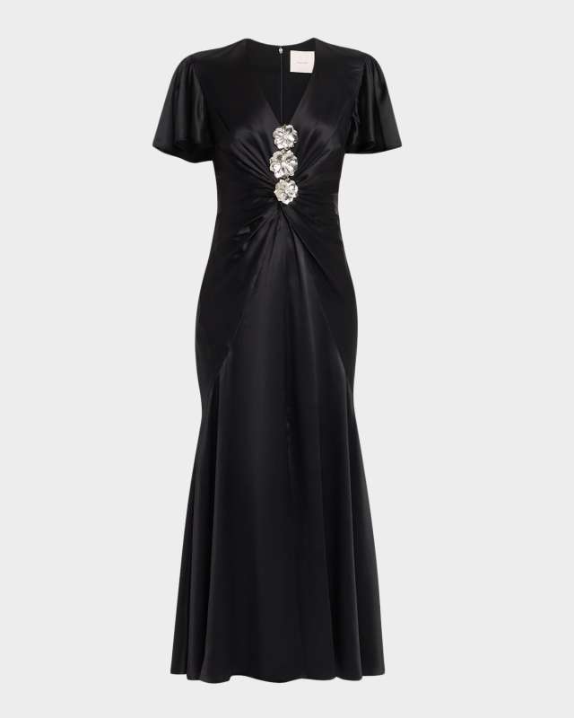 Kordyn Silk V-Neck Dress